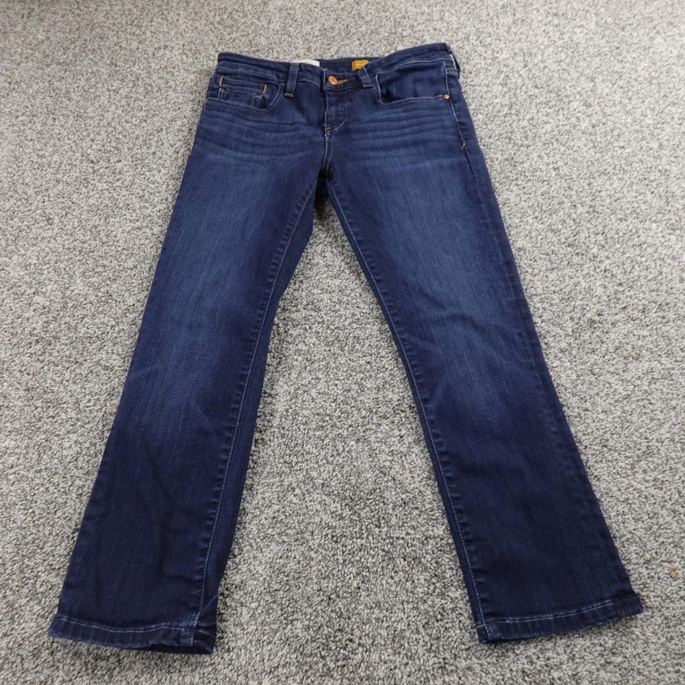 Pilcro Jeans Womens 29 Dark Blue Denim Pants Mid Rise Boot Stretch Anthropologie